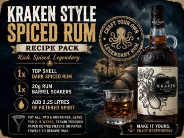 Kraken Style Spiced Rum Recipe Pack