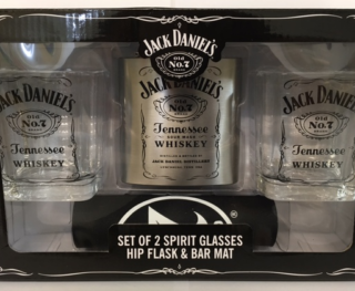 Jack Daniels Gift Pack - Spirit Glass/Flask/Bar Mat