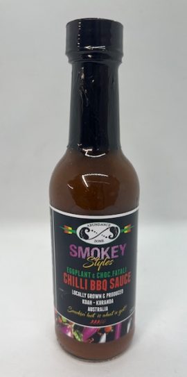 Smokey Styles Eggplant & Choc.Fatali Chilli BBQ Sause - 250ml. 1