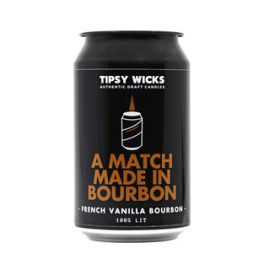 Tipsy Wicks Alcohol Scented Candle - Match Made in Bourbon 1